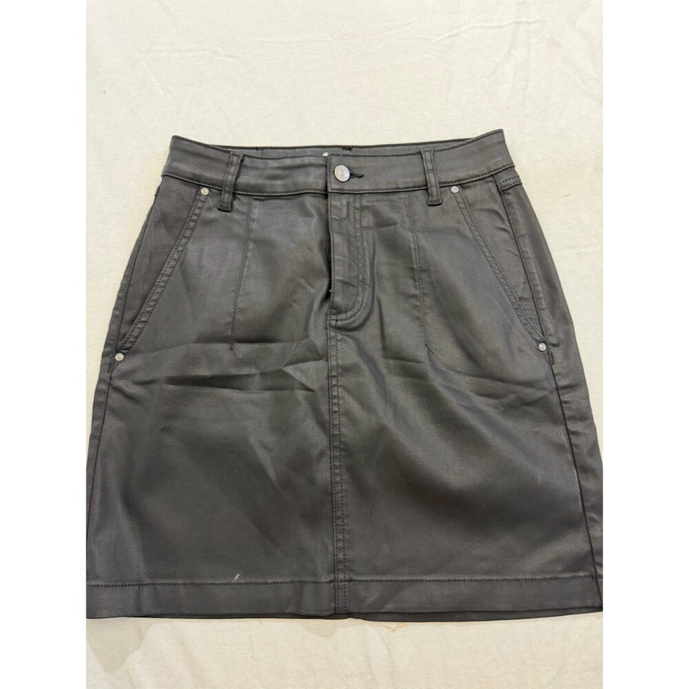NWOT Black Faux Leather Pencil Skirt